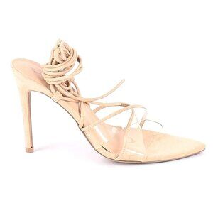 WILD DIVA LOUNGE RESERVEDC CLEAR WRAP HEELS new nwt